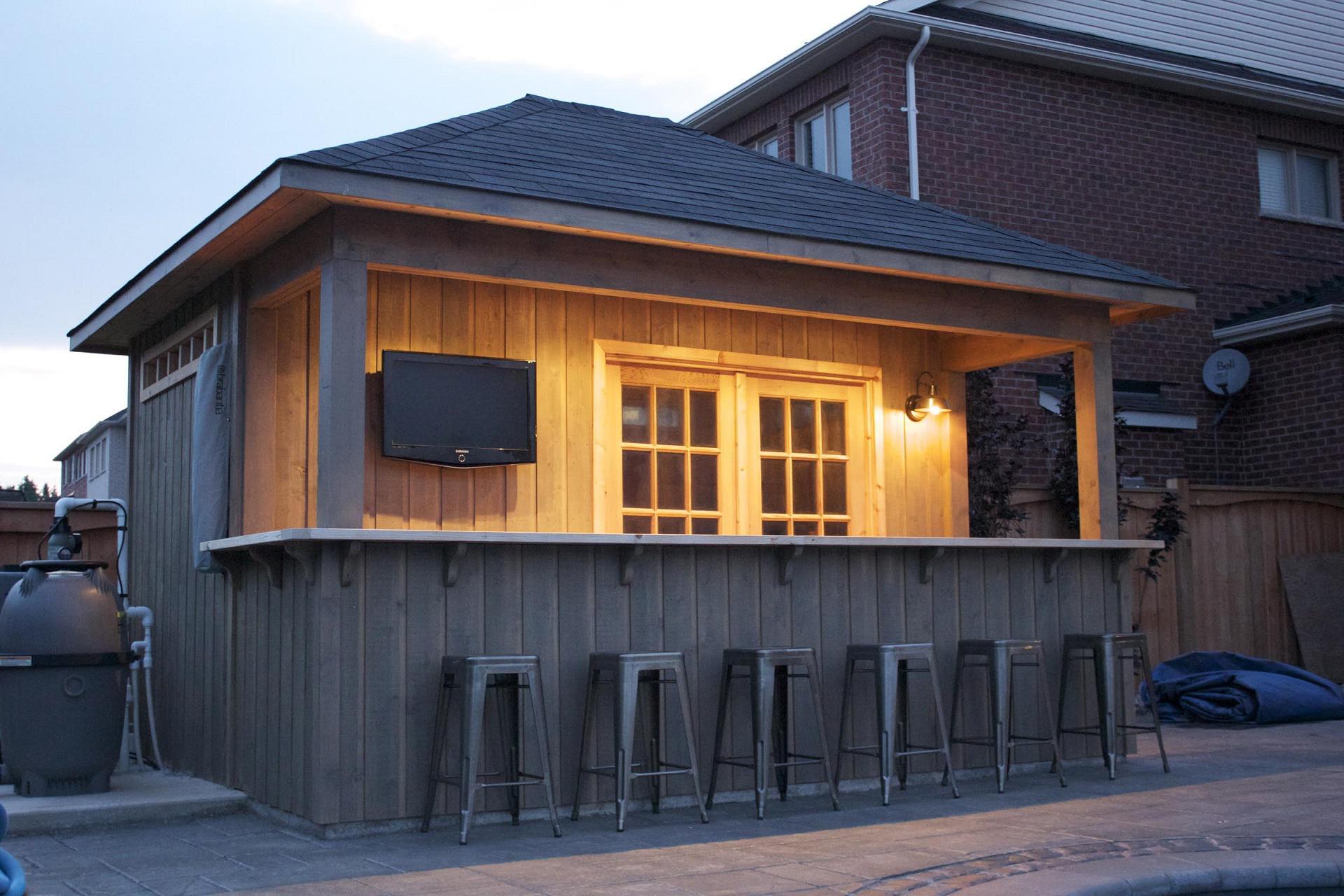 Barside Pool Cabana Extra Overhang